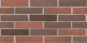 Кирпич облицовочный ЛСР, Красный Флэшинг, Рустик, 1НФ на белом шве