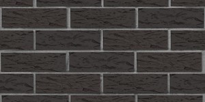 Кирпич облицовочный ЛСР, графитовый, рустик, 1 НФ на сером шве