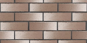 Клинкерный кирпич ЛСР Нарвик коричневый с белым, винтаж, 0,7 НФ на графитовом шве