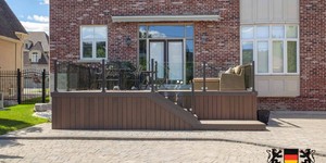 Террасная доска ДПК BAMBERG African Bubinga крыльцо и ступени