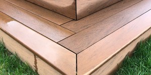 Террасная доска ДПК BAMBERG African Bubinga ступени из дпк Bullnose