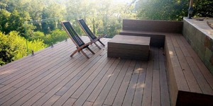 Террасная доска ДПК Bamberg Natural Brazilian Walnut открытый балкон, и уличная мебель из дпк