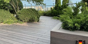 Террасная доска ДПК Bamberg Natural Shipboard Brazilian Walnut благоустройство и оформление клумб из дпк