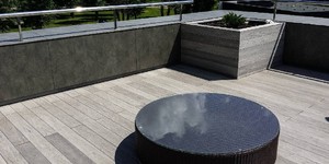 Террасная доска ДПК Bamberg Shipboard English Barnwood эксплуатируемая крыша из дпк
