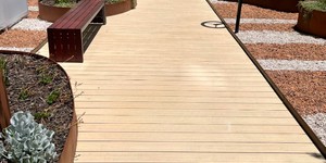 Террасная доска ДПК Turtle Shell French Oak Co-Extrusion благоустройство территории доской из дпк, дорожки (1)