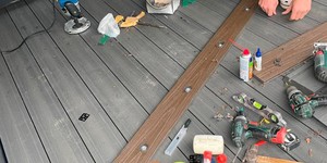 Террасная доска ДПК Turtle Shell Scottish Slatewood Co-Extrusion крыльцо из дпк процесс монтажа (2)