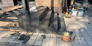 Террасная доска ДПК Turtle Shell Scottish Slatewood Co-Extrusion крыльцо из дпк процесс монтажа (3)