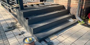 Террасная доска ДПК Turtle Shell Scottish Slatewood Co-Extrusion крыльцо из дпк процесс монтажа (4)