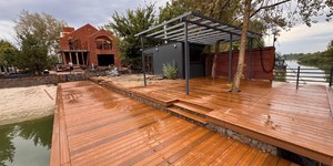 Террасная доска ДПК Turtle Shell Solid Australian Palisander Dual Thai Teak Co-Extrusion благоустройство пирса доской из дпк (3)