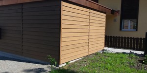 Фасадная доска ДПК BAMBERG Alpine Lebanese Cedar фото облицовки частного дома из ДПК (10)