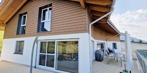 Фасадная доска ДПК BAMBERG Alpine Lebanese Cedar фото облицовки частного дома из ДПК (11)