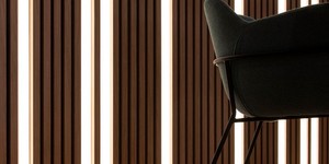 Реечная панель ДПК Turtle Shell, Middle Lines, Australian Palisander Co-Extrusion реечные панели с подсветкой в интерьере