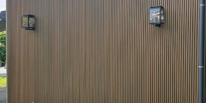 Реечная панель ДПК Turtle Shell, Middle Lines, Australian Palisander Co-Extrusion (фасад) 90