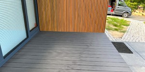 Реечная панель ДПК Turtle Shell, Middle Lines, Australian Palisander Co-Extrusion (фасад)Реечные панели ДПК TURTLE SHELL Australian Palisander 73