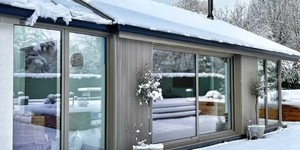 Реечная панель ДПК Turtle Shell, Middle Lines, Canadian Maple Co-Extrusion фасадный дпк не боится морозов, фото готового дома