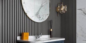 Реечная панель ДПК Turtle Shell, Middle Lines, Faroese Smokewood Co-Extrusion фото черные рейки для интерьера купить (1)