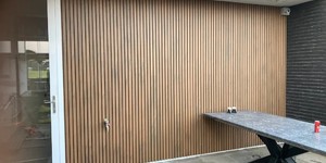 Реечная панель облицовочная из ДПК Turtle Shell, Middle Lines, Australian Palisander Co-Extrusion для улицы (5)