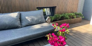 Заборная реечная панель ДПК Turtle Shell, Middle Lines, Australian Palisander Co-Extrusion забор и фасад из реек (4)