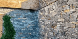 Фасад и цоколь из каменной кладки 3D панели RKS SLATE Кварцит Nordic Blend Country (6)