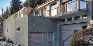 Фасад облицованный натуральным камнем фото 3D панель RKS SLATE Кварцит Grey Quartz Country купить (4)
