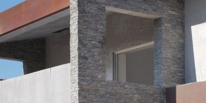 Фасад облицованный натуральным камнем фото 3D панель RKS SLATE Кварцит Grey Quartz Country купить (6)
