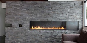 Каменный камин черный купить 3D панели RKS SLATE Сланец Black Slate Modern (3)