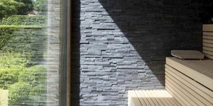 Камень за печь в сауне и бане купить с доставкой 3D панели RKS SLATE Сланец Matt Black Slate Classic (4)