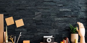 Натуральный камень на стену в интерьере купить 3D панели RKS SLATE Сланец Black Quartz Modern (8)