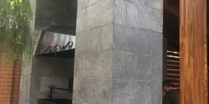 Каменная сланцевая плитка для отделки уличного барбекю комплекса RKS SLATE Сланец Silver Green Brushed заказать