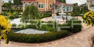 Узоры из тротуарной плитки Браер классико круговая прайд, мальва, песочная фото  (1)