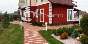 Яркая дорожка на вашем участке из Тротуарной плитки BRAER, Прямоугольник, Красный и желтый (песочный) узоры из плитки фото (1)