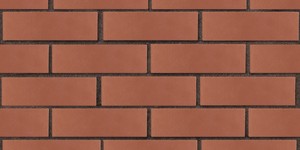 Кирпич облицовочный ЛСР, тёмно-красный, гладкий, 1НФ на коричневом шве